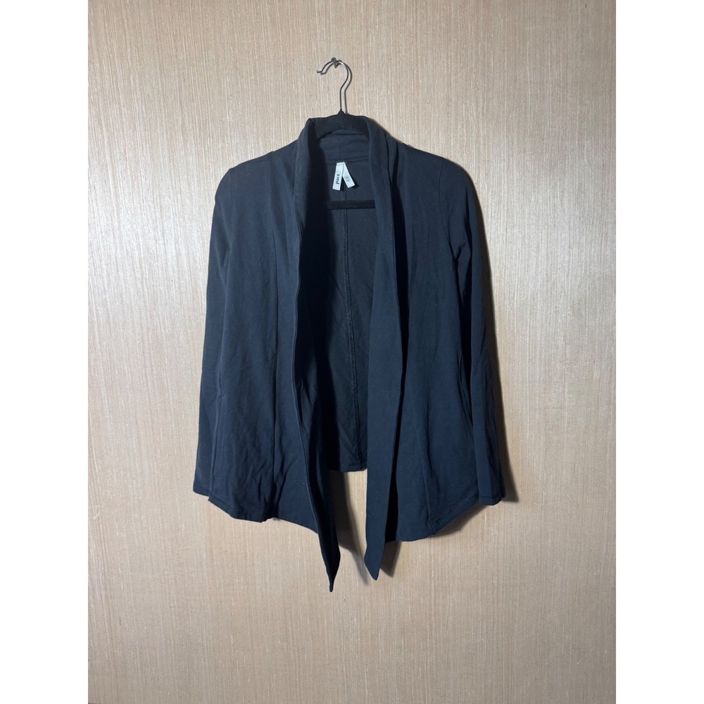 Pact Organic Cotton Open Front Cardigan XS Black Lightweight‎ Drape